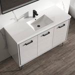 Dowell 037 Series 48" Bathroom Vanity with Single Basin Soft-Close Doors Four Shelves