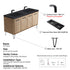 Dowell 037 Series 60" Bathroom Vanity with Single Basin Soft-Close Doors Four Shelves