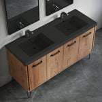 Dowell 037 Series 60" Bathroom Vanity with Single Basin Soft-Close Doors Four Shelves