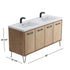Dowell 037 Series 60" Bathroom Vanity with Single Basin Soft-Close Doors Four Shelves