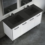 Dowell 037 Series 60" Bathroom Vanity with Single Basin Soft-Close Doors Four Shelves