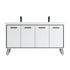 Dowell 037 Series 60" Bathroom Vanity with Single Basin Soft-Close Doors Four Shelves