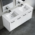 Dowell 037 Series 60" Bathroom Vanity with Single Basin Soft-Close Doors Four Shelves