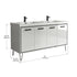 Dowell 037 Series 60" Bathroom Vanity with Single Basin Soft-Close Doors Four Shelves