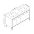 Dowell 037 Series 60" Bathroom Vanity with Single Basin Soft-Close Doors Four Shelves