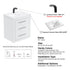 Dowell 24" Wall-Mounted/Floating Bathroom Vanity with Single Basin - Two Soft-Close Drawers - 041 24  Series