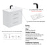 Dowell 30" Wall-Mounted/Floating Bathroom Vanity with Single Basin - Two Soft-Close Drawers - 041 30  Series