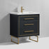 Dowell 30" Wall-Mounted/Floating Bathroom Vanity with Single Basin - Two Soft-Close Drawers - 041 30  Series