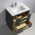 Dowell 30" Wall-Mounted/Floating Bathroom Vanity with Single Basin - Two Soft-Close Drawers - 041 30  Series