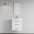 Dowell 24" Wall-Mounted/Floating Bathroom Vanity with Single Basin - Two Soft-Close Drawers - 041 24  Series