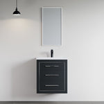 Dowell 24" Wall-Mounted/Floating Bathroom Vanity with Single Basin - Two Soft-Close Drawers - 041 24  Series