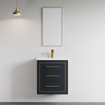 Dowell 24" Wall-Mounted/Floating Bathroom Vanity with Single Basin - Two Soft-Close Drawers - 041 24  Series