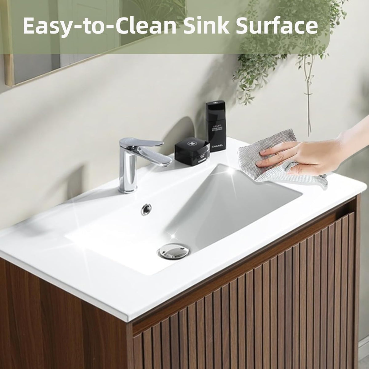 Dowell 30 Inch Bathroom Vanity with Sink Combo,Freestanding Bathroom Sink Cabinet with Ceramic Basin 2 Soft Closing Doors Wood Sink Vanity,Adjustable Shelves - 042 30 Series