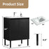 Dowell 30 Inch Bathroom Vanity with Sink Combo,Freestanding Bathroom Sink Cabinet with Ceramic Basin 2 Soft Closing Doors Wood Sink Vanity,Adjustable Shelves - 042 30 Series