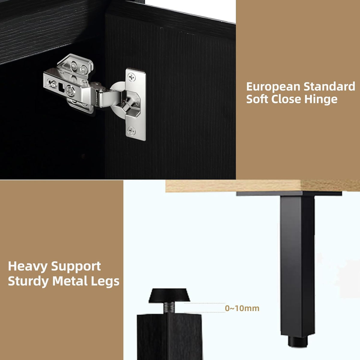Dowell 30 Inch Bathroom Vanity with Sink Combo,Freestanding Bathroom Sink Cabinet with Ceramic Basin 2 Soft Closing Doors Wood Sink Vanity,Adjustable Shelves - 042 30 Series