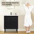 Dowell 30 Inch Bathroom Vanity with Sink Combo,Freestanding Bathroom Sink Cabinet with Ceramic Basin 2 Soft Closing Doors Wood Sink Vanity,Adjustable Shelves - 042 30 Series