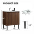 Dowell 36 Inch Bathroom Vanity with Sink Combo,Freestanding Bathroom Sink Cabinet with Ceramic Basin 2 Soft Closing Doors Wood Sink Vanity,Adjustable Shelves - 042 36 Series
