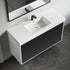Dowell 48" Wall-Mounted or Freestanding Bathroom Vanity Set-White Assembled Vanity Base with 3 Soft-Close Doors & White Resin Single Basin Sink - 057 48 Series