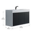 Dowell 48" Wall-Mounted or Freestanding Bathroom Vanity Set-White Assembled Vanity Base with 3 Soft-Close Doors & White Resin Single Basin Sink - 057 48 Series
