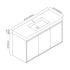 Dowell 48" Wall-Mounted or Freestanding Bathroom Vanity Set-White Assembled Vanity Base with 3 Soft-Close Doors & White Resin Single Basin Sink - 057 48 Series