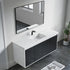 Dowell 60" Wall-Mounted or Freestanding Bathroom Vanity Set ¡°(White Assembled Vanity Base with 4 Soft-Close Doors & White Resin Single Basin Sink - 057 60 Series