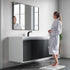Dowell 60" Wall-Mounted or Freestanding Bathroom Vanity Set ¡°(White Assembled Vanity Base with 4 Soft-Close Doors & White Resin Single Basin Sink - 057 60 Series
