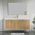 Dowell 60" Wall-Mounted or Freestanding Bathroom Vanity Set ¡°(White Assembled Vanity Base with 4 Soft-Close Doors & White Resin Single Basin Sink - 057 60 Series