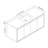 Dowell 60" Wall-Mounted or Freestanding Bathroom Vanity Set ¡°(White Assembled Vanity Base with 4 Soft-Close Doors & White Resin Single Basin Sink - 057 60 Series
