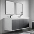 Dowell 72" Wall-Mounted or Freestanding Bathroom Vanity Set ¡°(White Assembled Vanity Base with 5 Soft-Close & White Resin Double Basin Sink- 057 72 Series