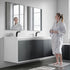 Dowell 72" Wall-Mounted or Freestanding Bathroom Vanity Set ¡°(White Assembled Vanity Base with 5 Soft-Close & White Resin Double Basin Sink- 057 72 Series