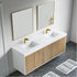 Dowell 72" Wall-Mounted or Freestanding Bathroom Vanity Set ¡°(White Assembled Vanity Base with 5 Soft-Close & White Resin Double Basin Sink- 057 72 Series