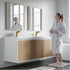 Dowell 72" Wall-Mounted or Freestanding Bathroom Vanity Set ¡°(White Assembled Vanity Base with 5 Soft-Close & White Resin Double Basin Sink- 057 72 Series