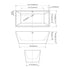 Dowell 67" Freestanding Acrylic Sloped/Trapezoidal Bathtub - 71 Gallon Capacity - 072 6731 Series