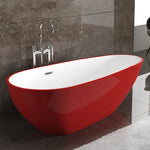 Dowell 63" Freestanding Acrylic Teardrop Bathtub - 60 Gallon Capacity - 074 Series