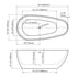 Dowell 63" Freestanding Acrylic Teardrop Bathtub - 60 Gallon Capacity - 074 Series