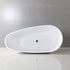 Dowell 63" Freestanding Acrylic Teardrop Bathtub - 60 Gallon Capacity - 074 Series
