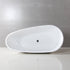 Dowell 63" Freestanding Acrylic Teardrop Bathtub - 60 Gallon Capacity - 074 Series