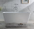 Dowell 58-3/4" Freestanding Stone Resin Rectangle Bathtub - 60 Gallon Capacity - 076 Series