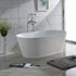 Dowell 59-1/8" Freestanding Stone Resin Oval Bathtub - 70 Gallon Capacity - 077 Series