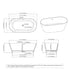 Dowell 59-1/8" Freestanding Stone Resin Oval Bathtub - 70 Gallon Capacity - 077 Series