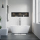 Dowell 59-1/8" Freestanding Stone Resin Oval Bathtub - 70 Gallon Capacity - 077 Series