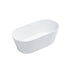 Dowell 59-1/8" Freestanding Stone Resin Oval Bathtub - 70 Gallon Capacity - 077 Series