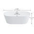 Dowell 59-1/8" Freestanding Stone Resin Oval Bathtub - 70 Gallon Capacity - 077 Series