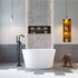 Dowell 47-1/4" Freestanding White Stone Resin Round Bathtub - 77 Gallon Capacity - 078 48 01 Series