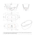 Dowell 59" Freestanding Acrylic Oval Bathtub - 60 Gallon Capacity - 080 5930 Series