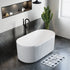 Dowell 59" Freestanding Fluted Acrylic Oval Bathtub - 60 Gallon Capacity - 081 5930 Series