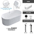 Dowell 59" Freestanding Fluted Acrylic Oval Bathtub - 60 Gallon Capacity - 081 5930 Series