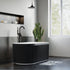 Dowell 59" Freestanding Fluted Acrylic Oval Bathtub - 60 Gallon Capacity - 081 5930 Series