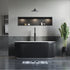 Dowell 59" Freestanding Fluted Acrylic Oval Bathtub - 60 Gallon Capacity - 081 5930 Series
