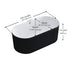 Dowell 59" Freestanding Fluted Acrylic Oval Bathtub - 60 Gallon Capacity - 081 5930 Series